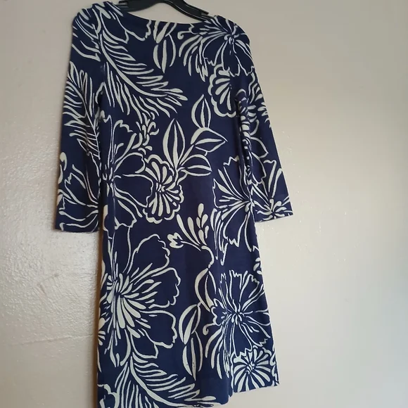 Lilly Pulitzer Sweater Dress XS Merino WoolKnit Floral Coastal Preppy‎ Cozy